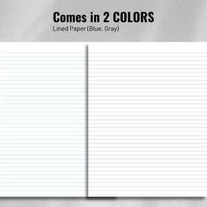Printable Blank Lined Paper Pack, College Ruled Paper, Downloadable PDF ...