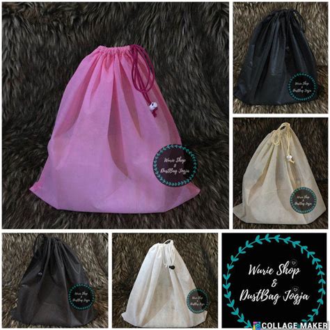 DustBag POLOS Sarung Serut Cover Pelindung Debu Dust Bag Tas Sepatu DB