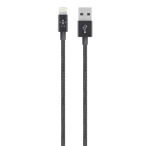 Kabel Metalowy Belkin MIXIT Metallic Lightning To USB Black 1 2m