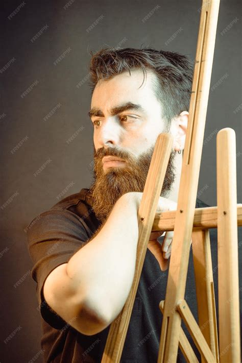 Premium Photo | Close up portrait of healthy man with beard and black