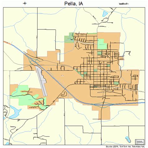 Pella Iowa Street Map 1962040