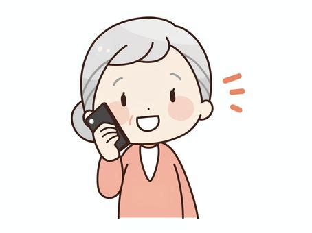 老人と電話イラスト｜無料イラスト・フリー素材なら「イラストAC」