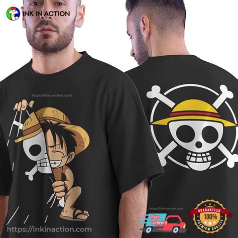 Monkey.D.Luffy Straw Hat Flag 2 Sided Shirt - Print your thoughts. Tell ...