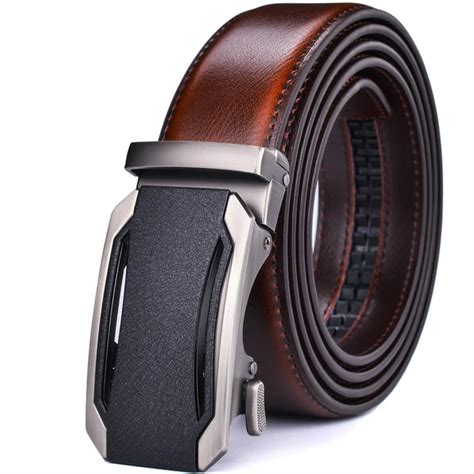 Ratchet Dress Genuine Leather Belts for Men with Automatic Buckle - Ali Jee