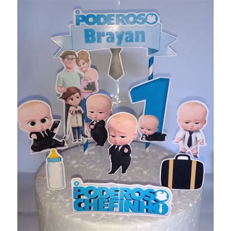 Topo De Bolo Personalizado Tema O Poderoso Chefinho Topo De Bolo