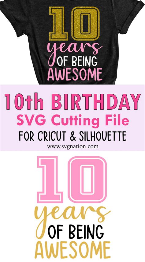 10th Birthday Svg Free Svg Files Artofit