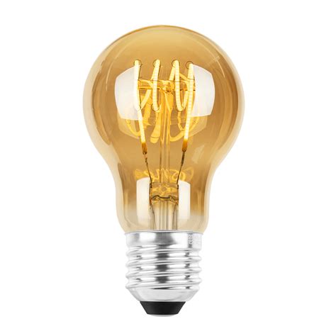 ECOLUX A60 4W E27 Spiral Filament Amber PHASE CUT Dimmable Nordesign