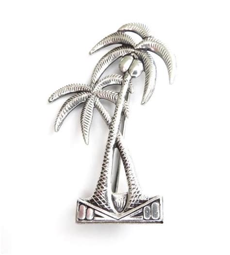 Sterling Palm Tree Brooch Silver Palm Tree Pin Vintage Etsy Silver