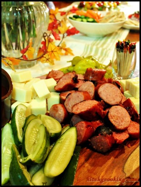 Barbecue Sausage And Cheese Platter Kitchy Cooking