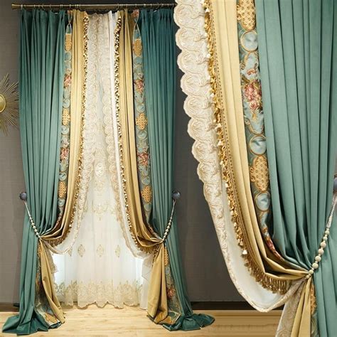 Perfect Luxury European Curtains Round Window Covering Ideas