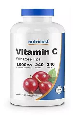 Nutricost Vitamina C Con Escaramujos 1025 Mg 240 Capsulas Envío Gratis