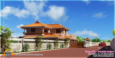 House with compound wall design - Kerala Home Design and Floor Plans ...