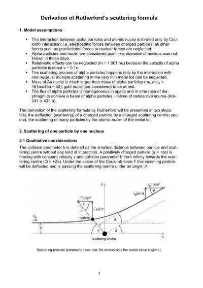 Derivation of Rutherford's scattering formula