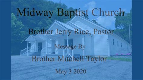 Midway Baptist Church May 3 2020 Youtube