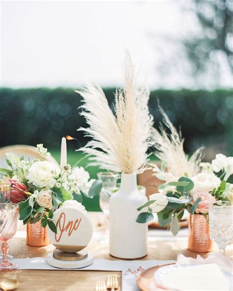 Trending Now Pampas Grass Wedding Ideas Grass Wedding Grass Centerpiece Lush Wedding