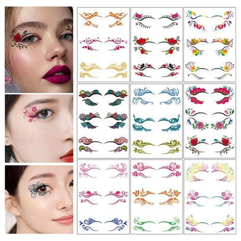 Eye Shadow Tattoo Sticker Temporary Eye Tattoo Makeup Transfer Stickers Eyeliner