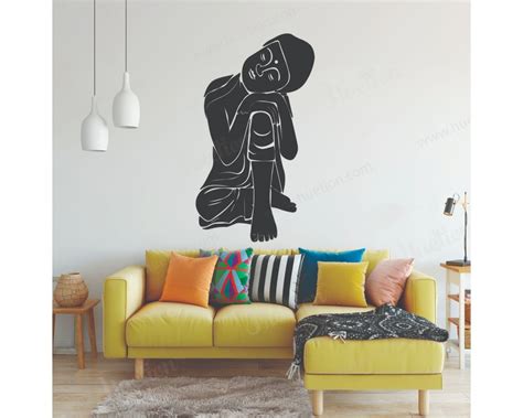 Buddha Wall Stickers For Wall Decor Yoga Wall Decals Huetion