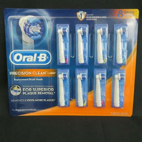 Oral B Precision Clean Toothbrush Replacement Heads 8 Pieces For Sale Online Ebay Clean