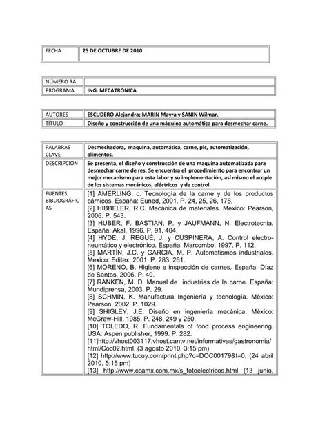 Pdf Diseno Y Construccion De Una Maquina Automatica Para