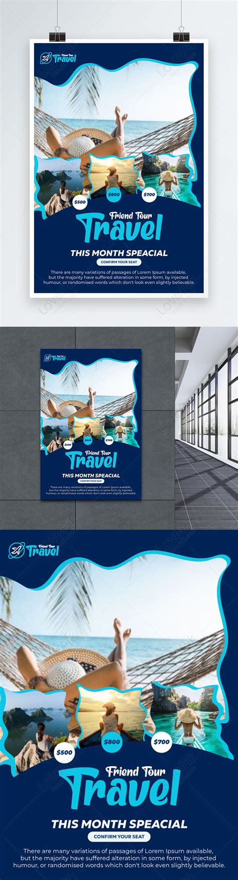 Travel agency poster design template template image_picture free ...