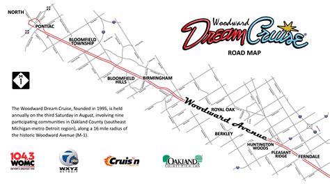 Official WDC Schedule of Events & Road Map - Woodward Dream Cruise