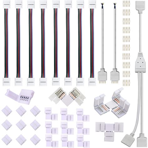 Buy FSJEE 5 Pin LED Strip Connector Kit Include L And T Shape 5 Pin