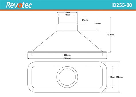 Buy Revotec 255mm X 80mm Air Duct ID255 80 Race Parts