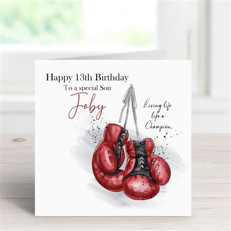 Boxing Birthday Card Personalised Boxing Cards Beautifully Handmade Uk