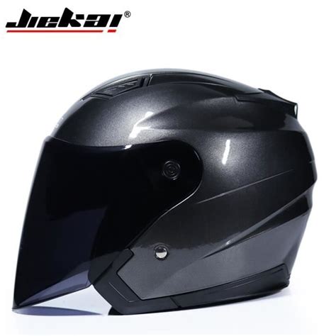 Moto Vintage Casques Double Lentille Casque De Moto Visage Ouvert