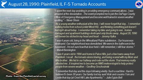 The August 28, 1990 Plainfield F-5 Tornado