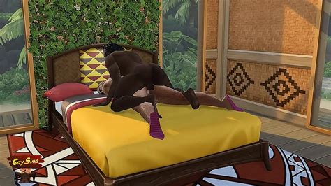 Muscular Black Top Fucks And Uses A Submissive White Bottom On Vacation Wickedwhims Gay Porn