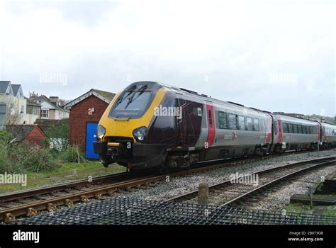 An Arriva Cross Country Voyager Train Entering Paignton Railway Station