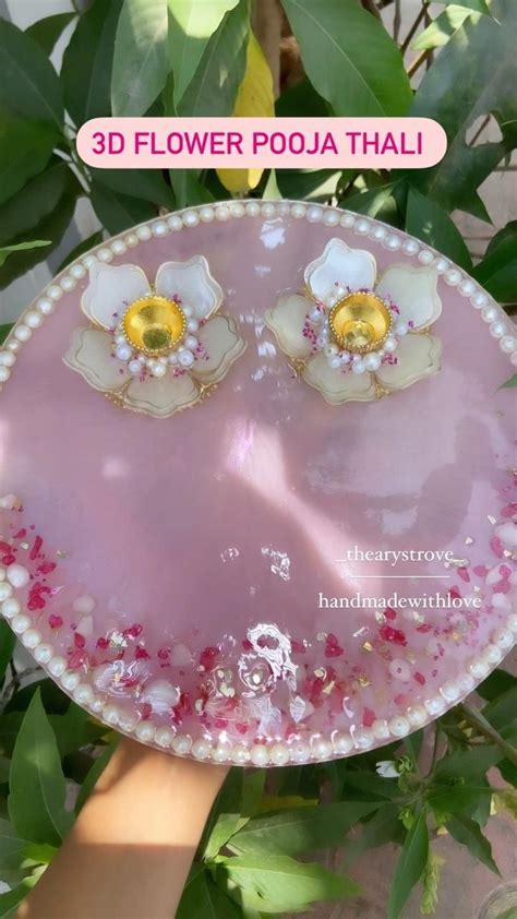 Resin Pooja Thali In Resin Diy Resin Crafts Resin Art