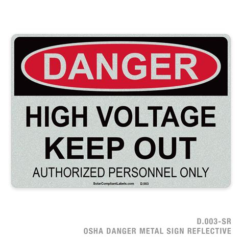 Danger High Voltage Authorized Personnel Only