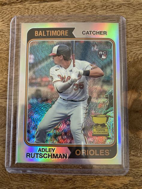 2023 Topps Heritage ADLEY RUTSCHMAN Chrome Refractor 574 RC SP Rookie