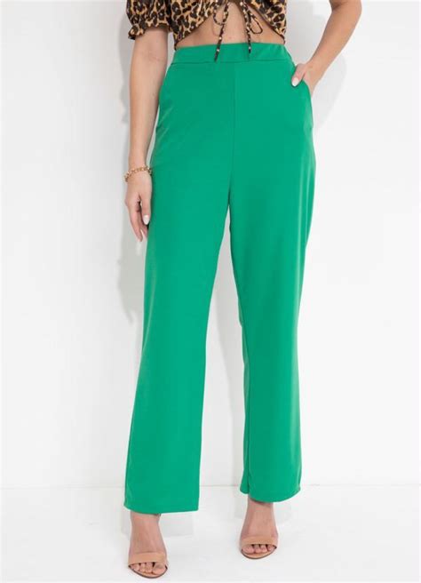 Calça Verde Bolsos Queima de Estoque