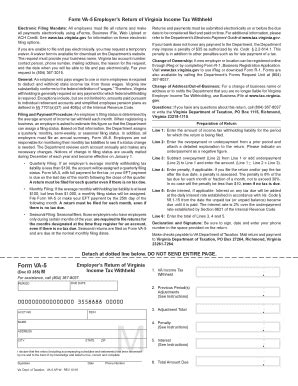 Fillable Online Form VA 5 Employer S Return Of Virginia Income Tax