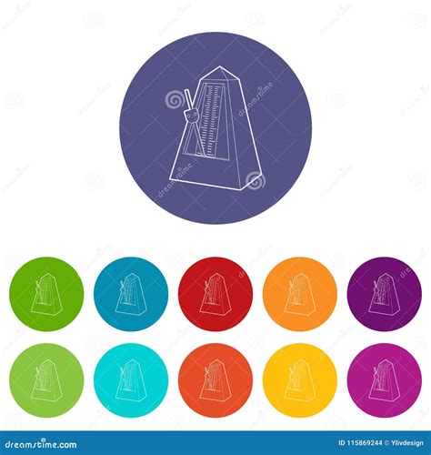 Metronome Icon Outline Style Stock Vector Illustration Of Motion