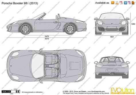 The Vector Drawing Porsche Boxster 981 Porsche