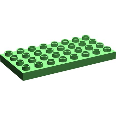 LEGO Bright Green Duplo Plate 4 X 8 4672 10199 Brick Owl LEGO