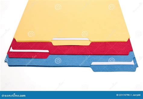 Colorful File Folders stock photo. Image of isolated - 22174798