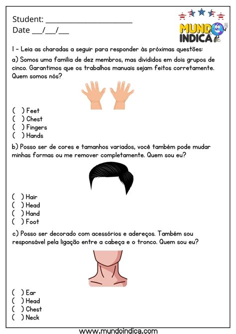 10 Atividades de Inglês 4 Ano para Imprimir