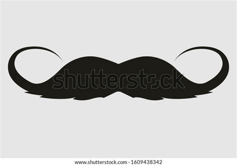 Curly Old Fashioned Mustache Style Stock Vector Royalty Free