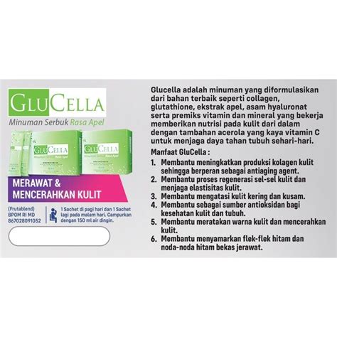 Jual GLUCELLA HWI MINUMAN SERBUK RASA APEL YANG DIKOMBINASIKAN DENGAN