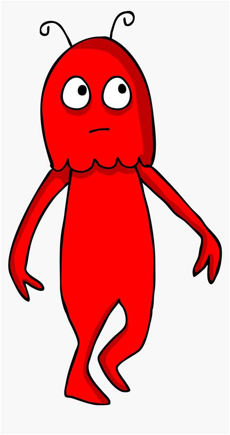 Drawn Alien Generic - Red Alien Cartoon, HD Png Download - kindpng