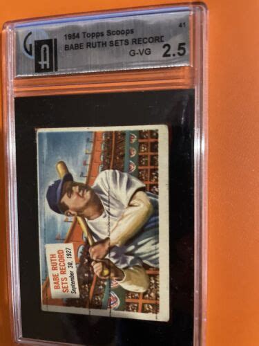 1954 BABE RUTH TOPPS SCOOP 41 BABE RUTH SETS RECORD 60 HRS IN 1927