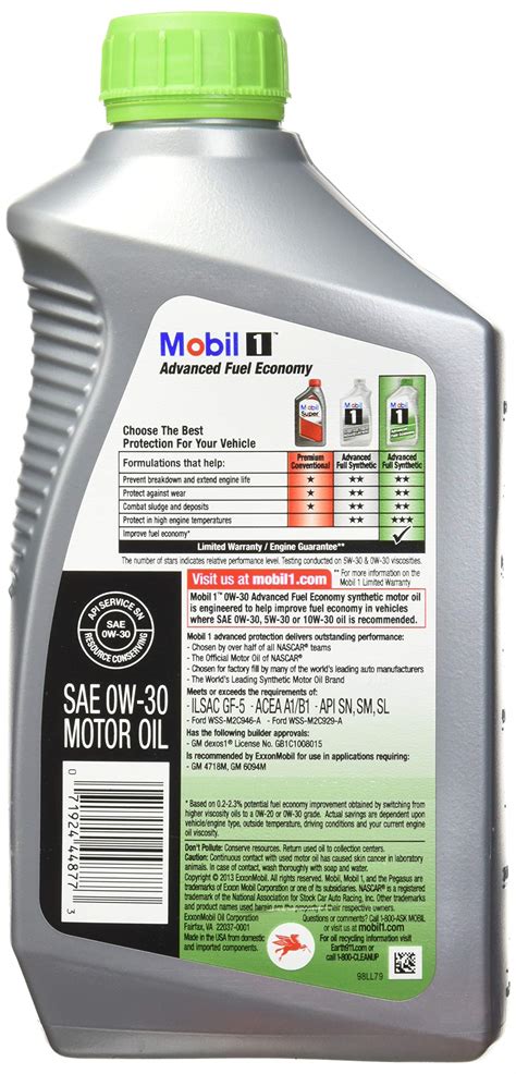 Mobil 5w 30 Esp Fully Synthetic Motor Oil 1 Quart Bottle 50 Off