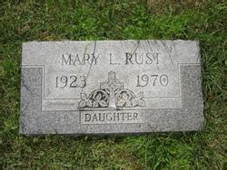 Mary Lillian Rust 1923 1970 Mémorial Find a Grave