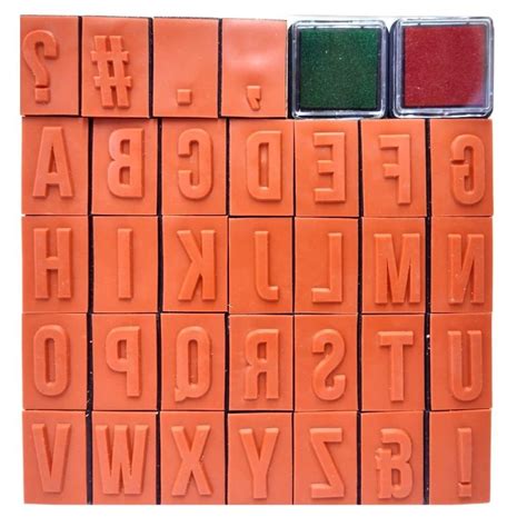 Oytra 32 Alphabet Letters Rubber Stamps