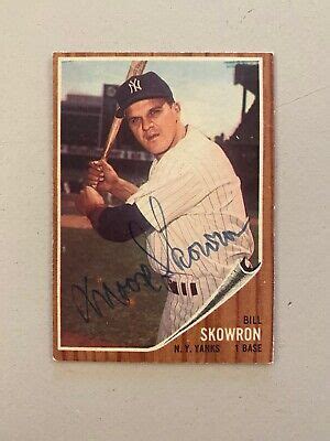 Topps Bill Skowron New York Yankees Signed Card Jsa Coa Free